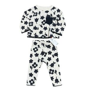 Cat & Jack Baby Girl Floral Top and Pants Outfit Size Newborn NWT